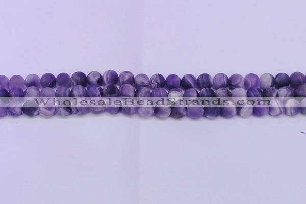 CDA350 15.5 inches 4mm round matte dogtooth amethyst beads