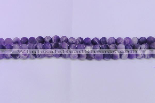 CDA355 15.5 inches 14mm round matte dogtooth amethyst beads