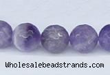 CDA62 15.5 inches 14mm faceted round dogtooth amethyst beads