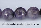 CDA63 15.5 inches 16mm faceted round dogtooth amethyst beads