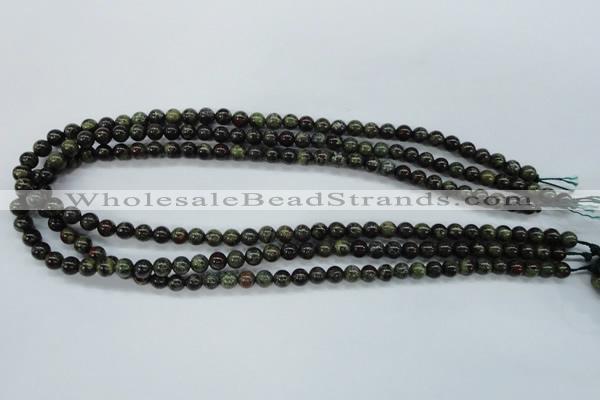 CDB228 15.5 inches 6mm round natural dragon blood jasper beads