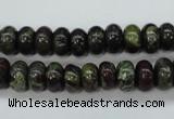 CDB234 15.5 inches 6*10mm rondelle natural dragon blood jasper beads