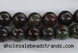 CDB253 15.5 inches 12mm round natural dragon blood jasper beads