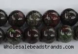 CDB254 15.5 inches 14mm round natural dragon blood jasper beads