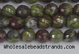 CDB321 15.5 inches 6mm faceted round dragon blood jasper beads