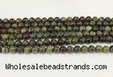 CDB342 15.5 inches 8mm round dragon blood jasper beads wholesale