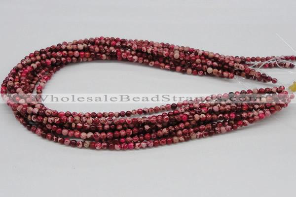 CDE01 15.5 inches 4mm round dyed sea sediment jasper beads