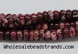 CDE06 15.5 inches 4*8mm rondelle dyed sea sediment jasper beads