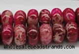 CDE08 15.5 inches 10*16mm rondelle dyed sea sediment jasper beads