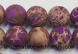 CDE1022 15.5 inches 8mm round matte sea sediment jasper beads