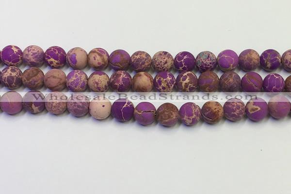 CDE1022 15.5 inches 8mm round matte sea sediment jasper beads