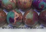 CDE1038 15.5 inches 10mm round matte sea sediment jasper beads