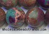 CDE1039 15.5 inches 12mm round matte sea sediment jasper beads