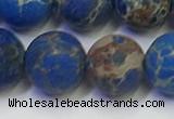 CDE1044 15.5 inches 12mm round matte sea sediment jasper beads