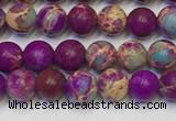 CDE1055 15.5 inches 4mm round sea sediment jasper beads wholesale