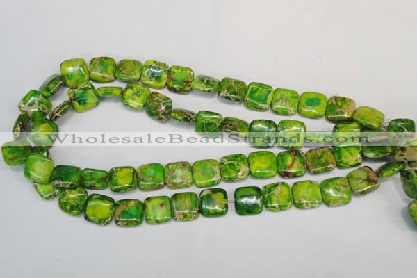 CDE121 15.5 inches 14*14mm square dyed sea sediment jasper beads