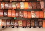 CDE1221 15.5 inches 2.5*4mm heishi sea sediment jasper beads