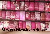 CDE1223 15.5 inches 2.5*4mm heishi sea sediment jasper beads