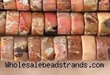 CDE1230 15.5 inches 3*6mm heishi sea sediment jasper beads