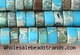 CDE1233 15.5 inches 3*6mm heishi sea sediment jasper beads