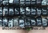 CDE1238 15.5 inches 3*6mm heishi sea sediment jasper beads