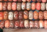 CDE1250 15.5 inches 2.5*4mm rondelle sea sediment jasper beads