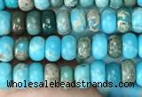 CDE1254 15.5 inches 2.5*4mm rondelle sea sediment jasper beads