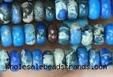 CDE1256 15.5 inches 2.5*4mm rondelle sea sediment jasper beads