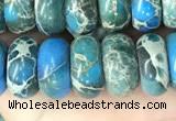 CDE1281 15.5 inches 6*10mm rondelle sea sediment jasper beads