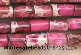 CDE1300 15.5 inches 4*6mm tube sea sediment jasper beads