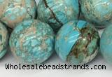 CDE1371 15.5 inches 14mm round sea sediment jasper beads wholesale