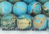 CDE1379 15.5 inches 10mm round matte sea sediment jasper beads