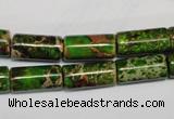 CDE141 15.5 inches 8*17mm tube dyed sea sediment jasper beads