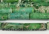 CDE1427 15.5 inches 4*13mm tube sea sediment jasper beads wholesale