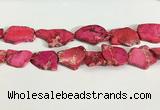 CDE1433 25*35mm - 35*45mm freefrom sea sediment jasper slab beads