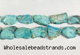 CDE1434 25*35mm - 35*45mm freefrom sea sediment jasper slab beads