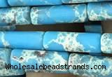 CDE1475 15.5 inches 4*13mm tube synthetic sea sediment jasper beads