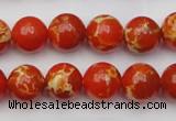 CDE2003 15.5 inches 10mm round dyed sea sediment jasper beads