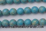 CDE2055 15.5 inches 4mm round dyed sea sediment jasper beads