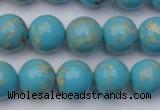 CDE2059 15.5 inches 12mm round dyed sea sediment jasper beads