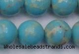 CDE2064 15.5 inches 22mm round dyed sea sediment jasper beads