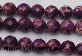 CDE2140 15.5 inches 6mm faceted round dyed sea sediment jasper beads