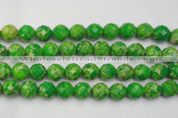 CDE2199 15.5 inches 24mm faceted round dyed sea sediment jasper beads