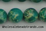 CDE2248 15.5 inches 16mm round dyed sea sediment jasper beads