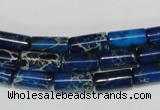 CDE226 15.5 inches 6*12mm tube dyed sea sediment jasper beads