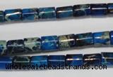 CDE227 15.5 inches 6*8mm tube dyed sea sediment jasper beads