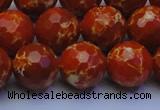 CDE2500 15.5 inches 14mm faceted round dyed sea sediment jasper beads