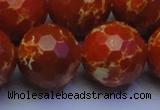 CDE2505 15.5 inches 24mm faceted round dyed sea sediment jasper beads