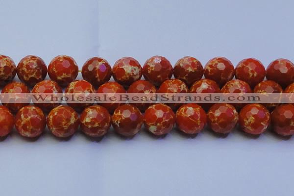 CDE2505 15.5 inches 24mm faceted round dyed sea sediment jasper beads