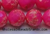 CDE2510 15.5 inches 20mm faceted round dyed sea sediment jasper beads